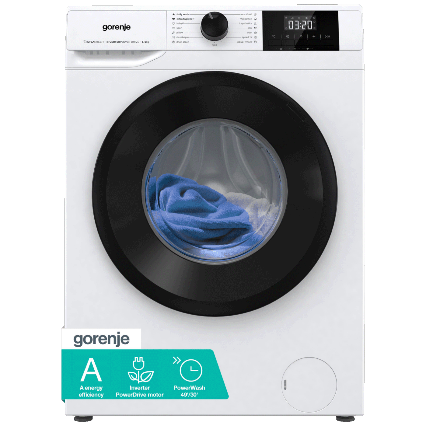 Gorenje Mašina za veš, 1000 obrtaja, 6 kg veša, A - W3NGPI61SAS